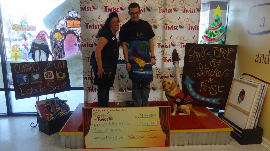 Zachary at Painting with a Twist Franchisee, Sylvia